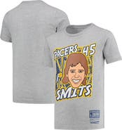 Mitchell & Ness Youth Mitchell & Ness Rik Smits Gray Indiana Pacers Hardwood Classics King of the Court Player T-Shirt