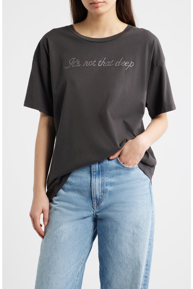 It's Not That Deep Cotton T-Shirt, Main, color, REACTIVE BLACK
