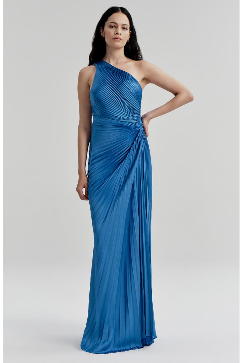 Lara One-Shoulder Gown, Alternate, color, CAPRI