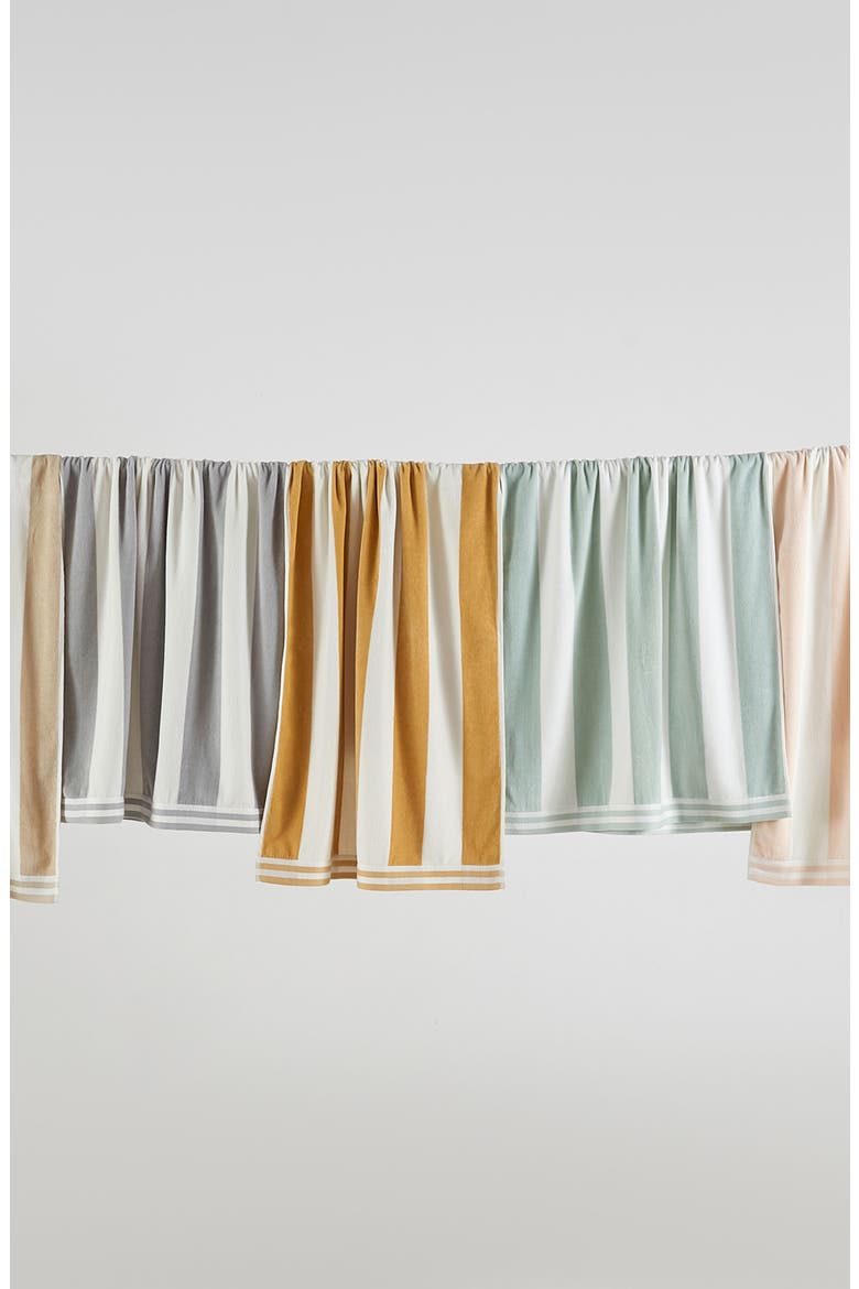 4-Pack Oversize Stripe Beach Towels, Alternate, color, LINEN