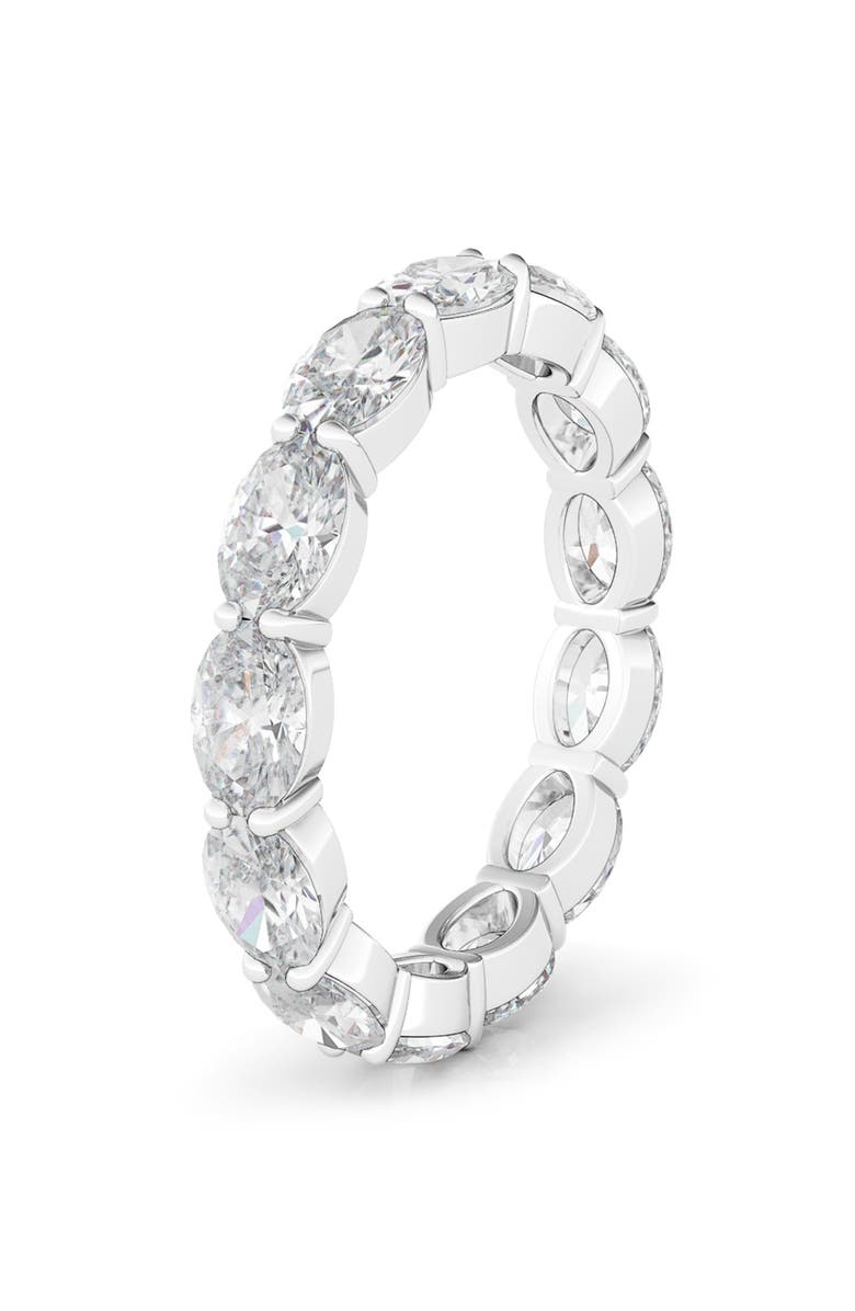 HauteCarat Sideways Lab Grown Diamond 18K Gold Eternity Ring, Main, color, 2.73 Ctw White Gold