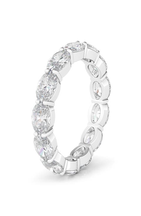 Sideways Lab Grown Diamond 18K Gold Eternity Ring