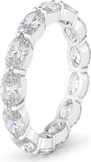 HauteCarat Sideways Lab Grown Diamond 18K Gold Eternity Ring