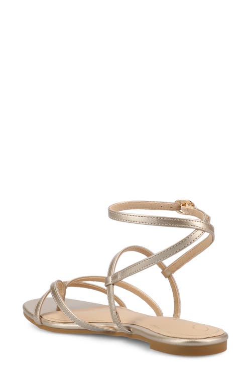 Journee Collection Serissa Ankle Strap Sandal In Champagne