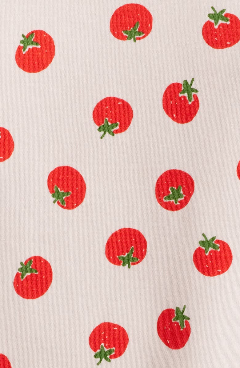 COZYLAND Ellie Tomatoes Pima Cotton Pajamas, Alternate, color, Juicy Tomatoes