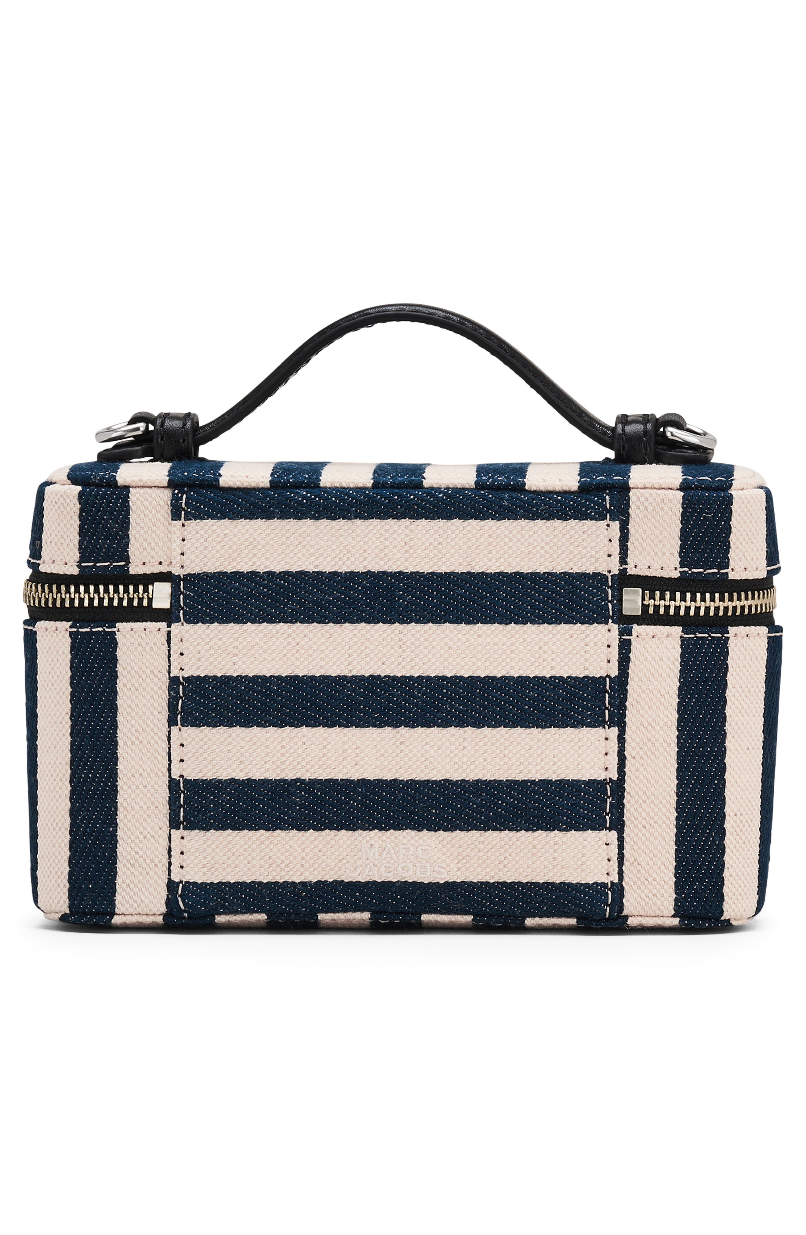 Marc Jacobs The Stripe Canvas Everyday East/West Vanity Bag, Alternate, color, Blue Sea Multi