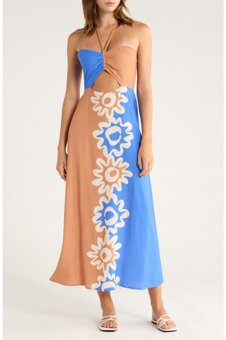 Trippin Dippin Cutout Sundress, Main, color, SUNBURNT