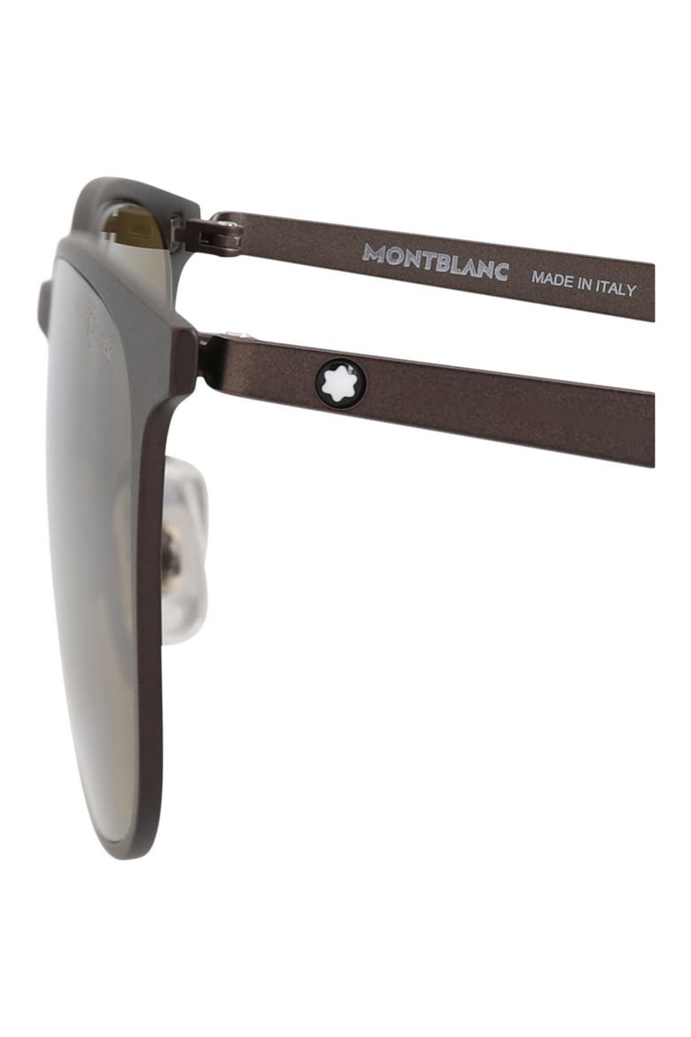 54mm Round Sunglasses, Alternate, color, RED BROWN