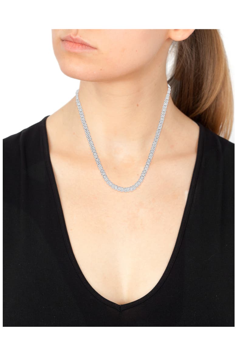 Sterling Silver Diamond Tennis Necklace - 0.47 ctw., Alternate, color, SILVER