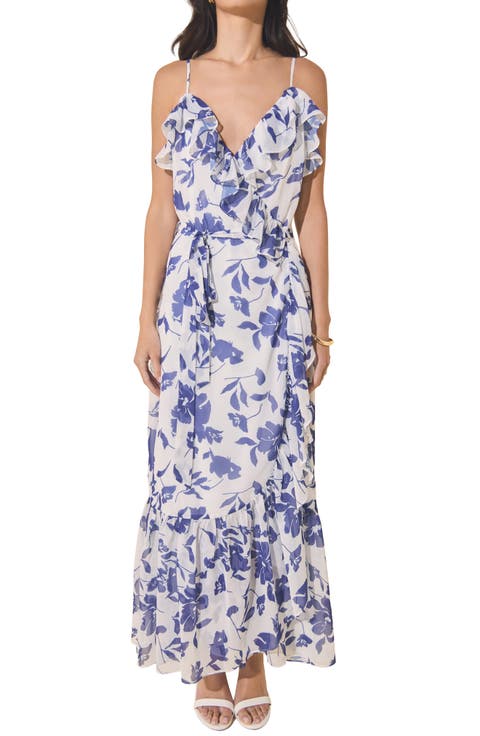 Chiffon Maxi Wrap Dress