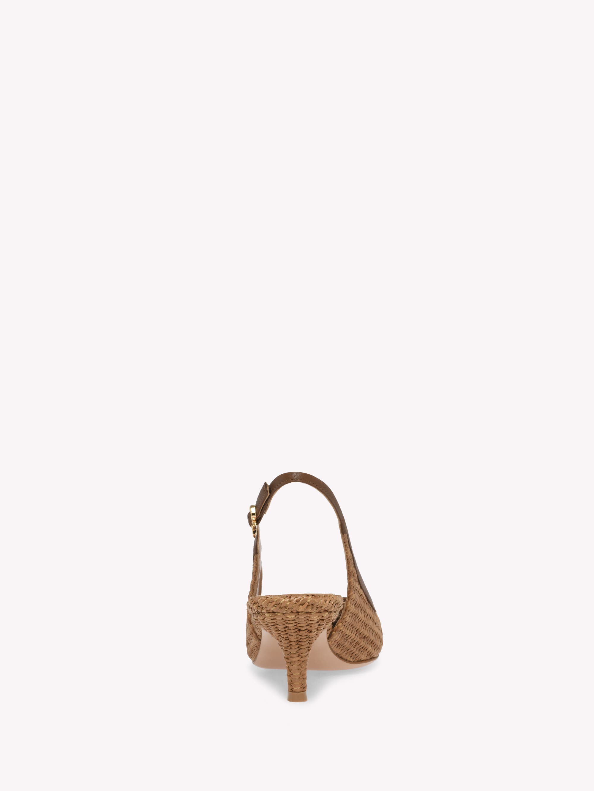 Gianvito Rossi Minorca Slingback, Alternate, color, Brown Raffia And Leather