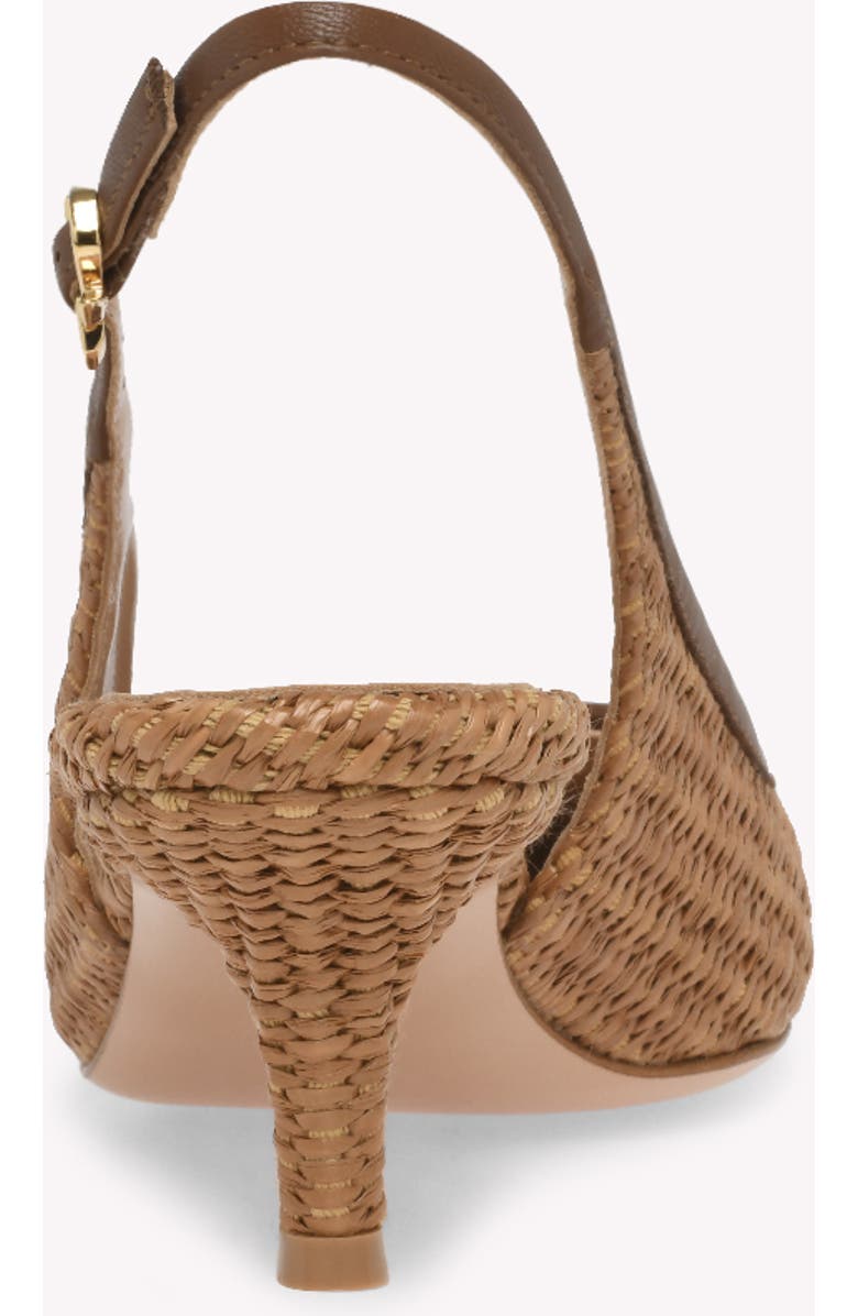 Gianvito Rossi Minorca Slingback, Alternate, color, Brown Raffia And Leather