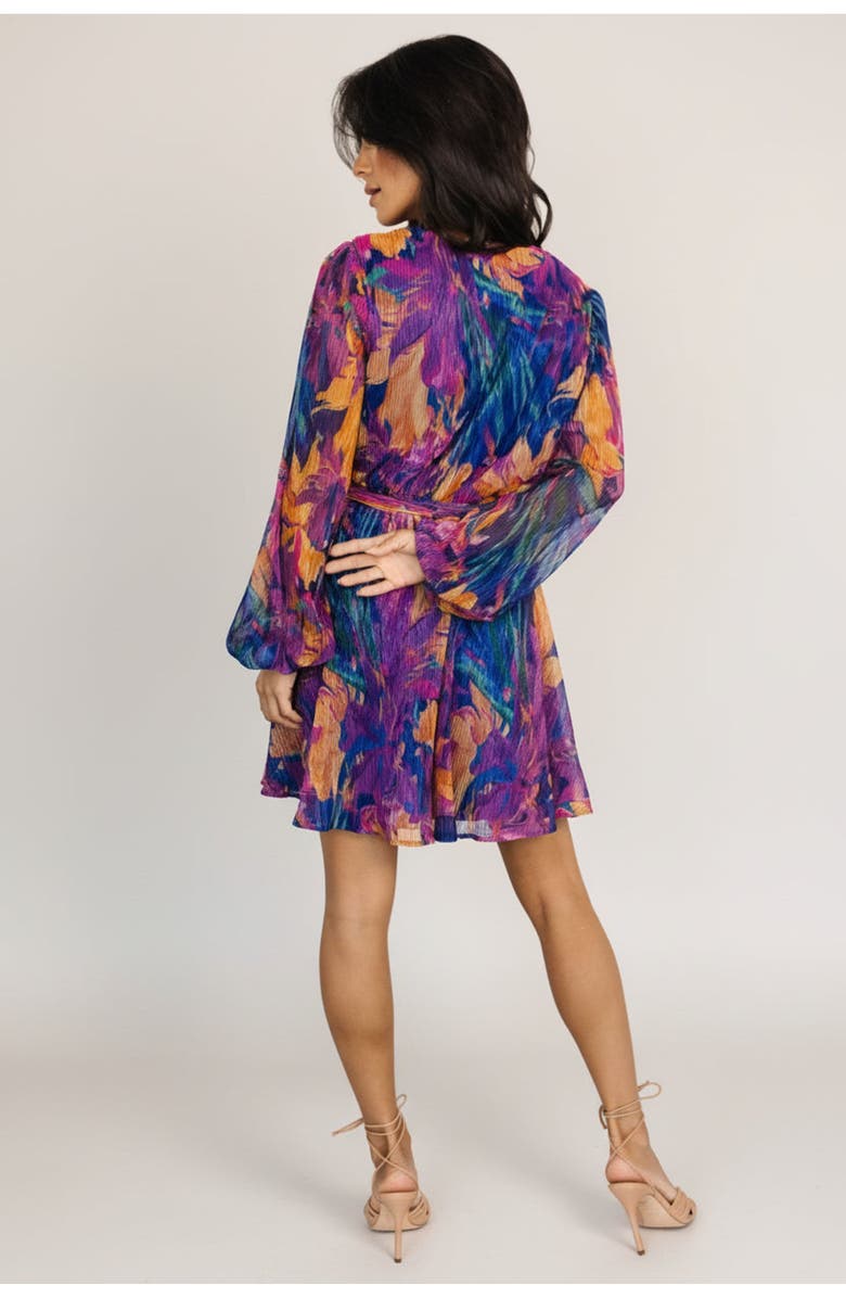 Baltic Børn Rev Mini Dress, Alternate, color, Blue Multi