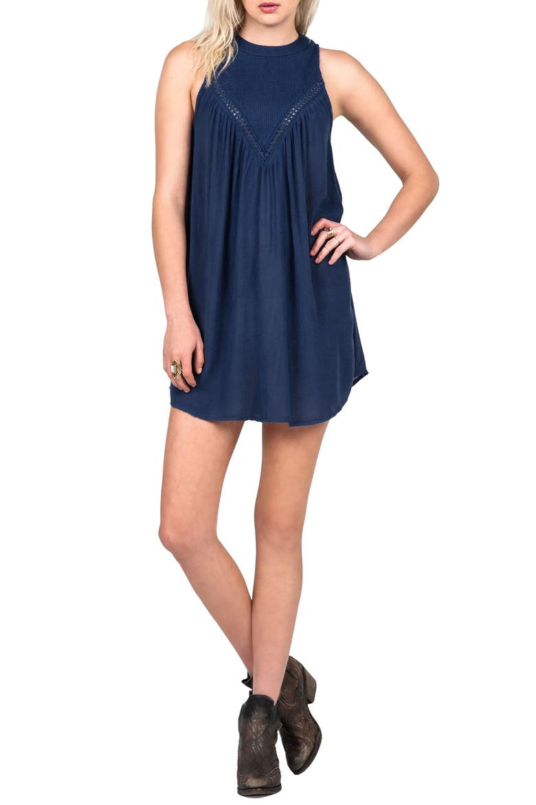 'Peaceazy' Tank Dress, Main, color, NAVY BLUE