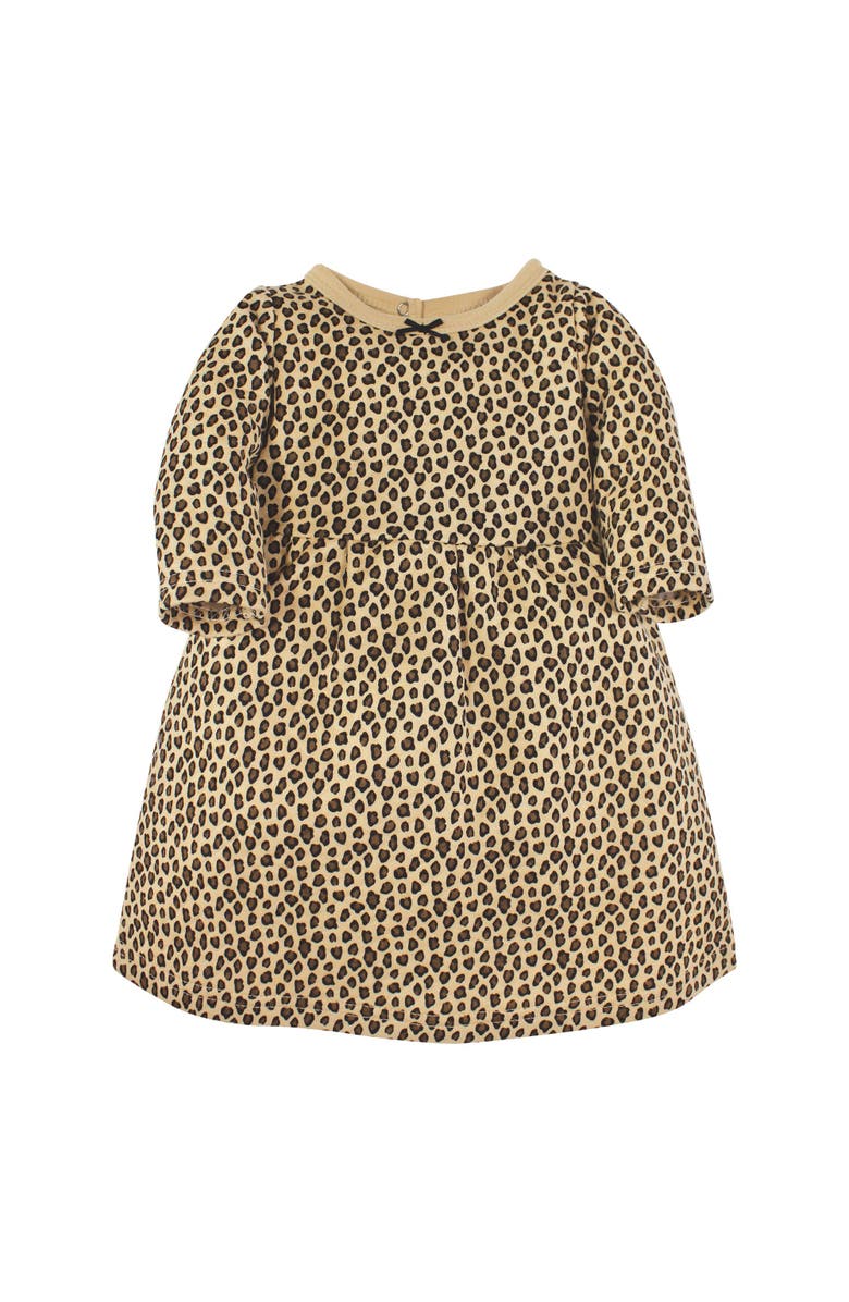 Hudson Baby Double Pack of Long-Sleeve Dress, Alternate, color, Buffalo Plaid Leopard