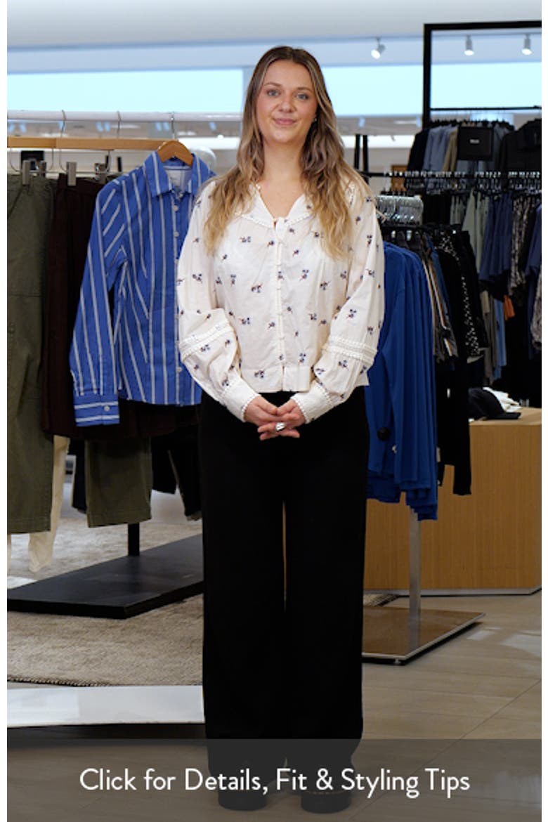 Lace Trim Button-Up Shirt video
