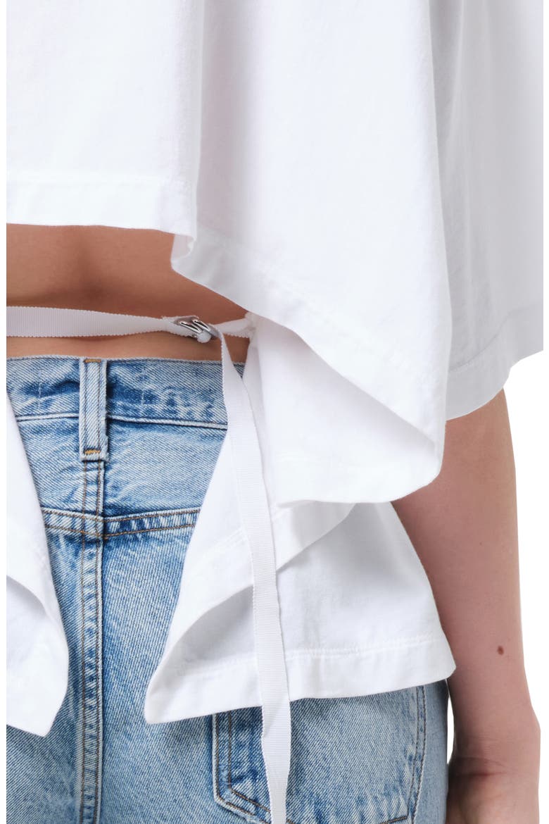 Theo Drape Back Top, Alternate, color, WHITE