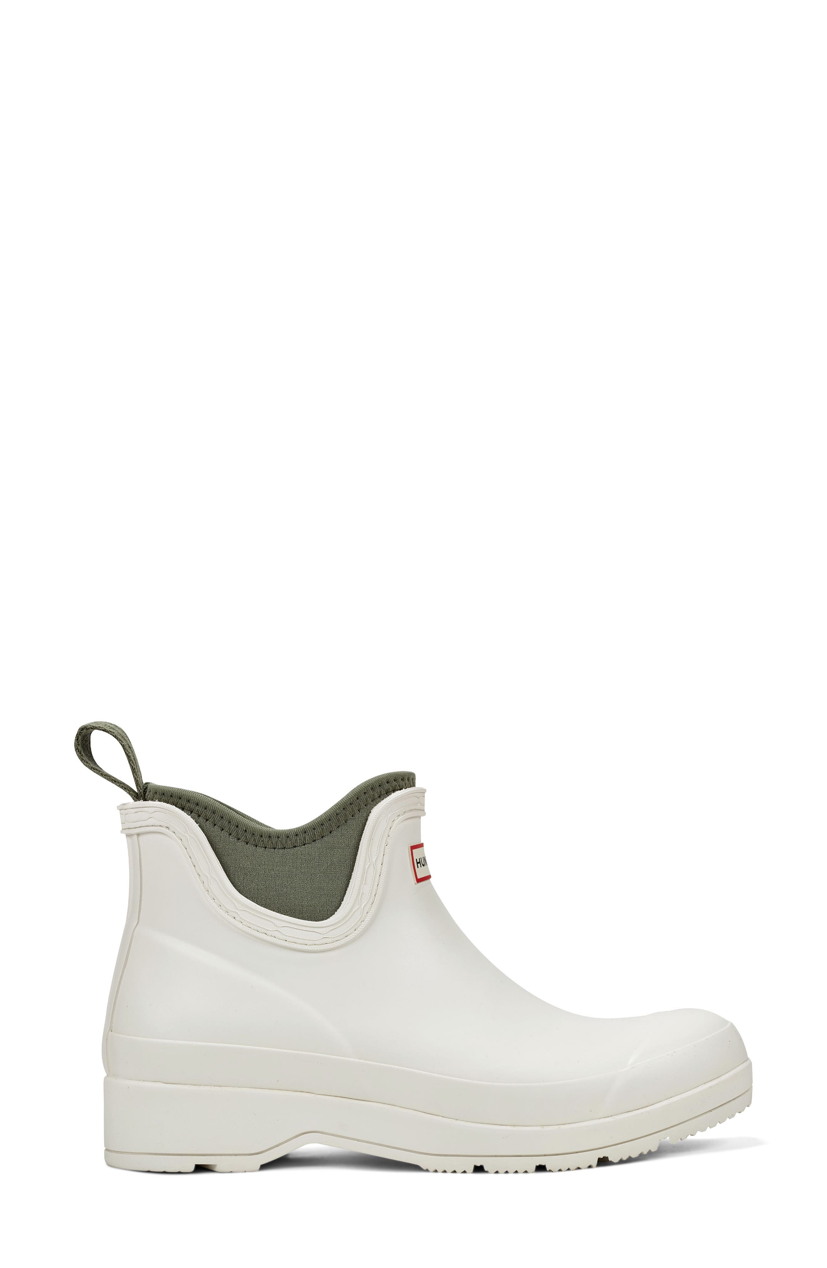 Hunter Waterproof Chelsea Rain Boot, Alternate, color, White/ Olive