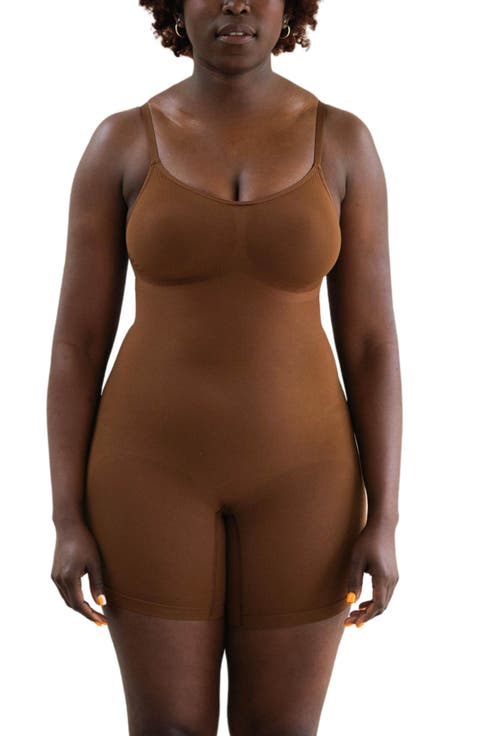 Mid-Thigh Plant-Based Shapewear Bodysuit