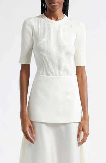 Róhe Rib Knit Short Sleeve Top