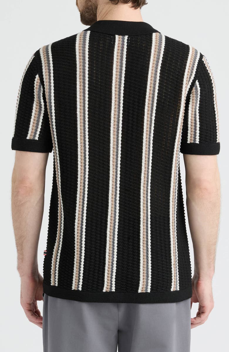 Hunter Morris Short Sleeve Sweater Cardigan, Alternate, color, Black