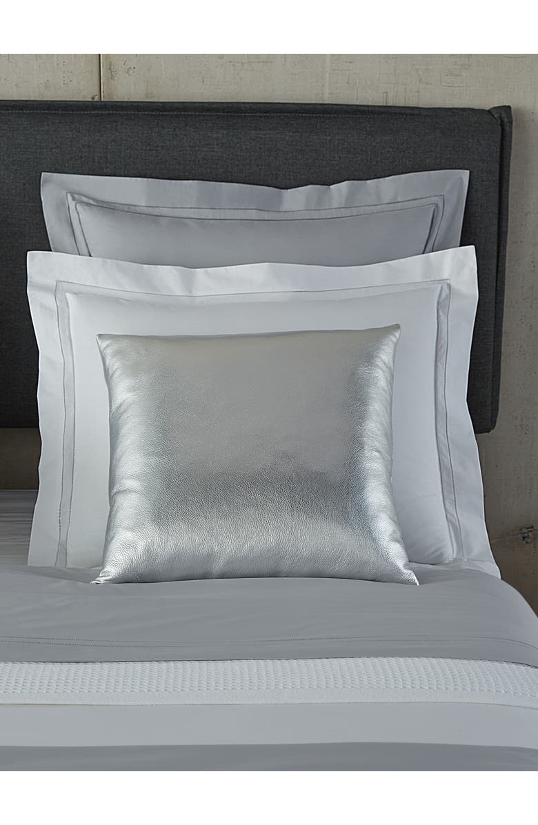 SFERRA Satta Leather Accent Pillow, Alternate, color, 