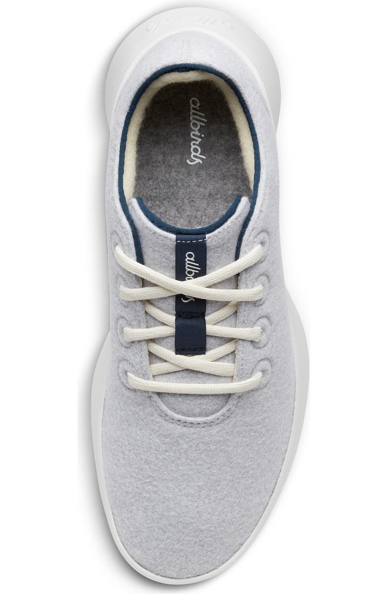 Allbirds Wool Runner Go Sneaker, Alternate, color, Light Grey/ True Navy
