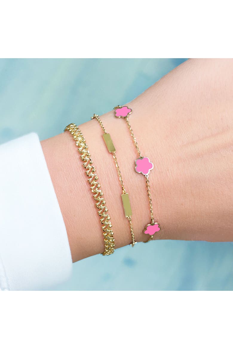 Bubblegum Pink Flower Bracelet, Alternate, color, Bubblegum Pink