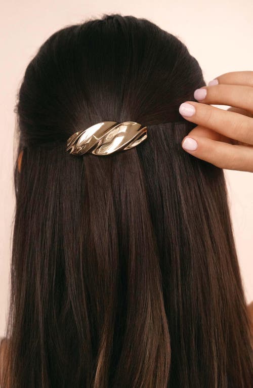 Ettika Golden Twist Barrette In Gold
