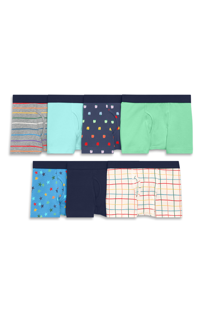 Primary Kids Boxer 7-Pack In Rainbow Prints, Alternate, color, Fall Mix