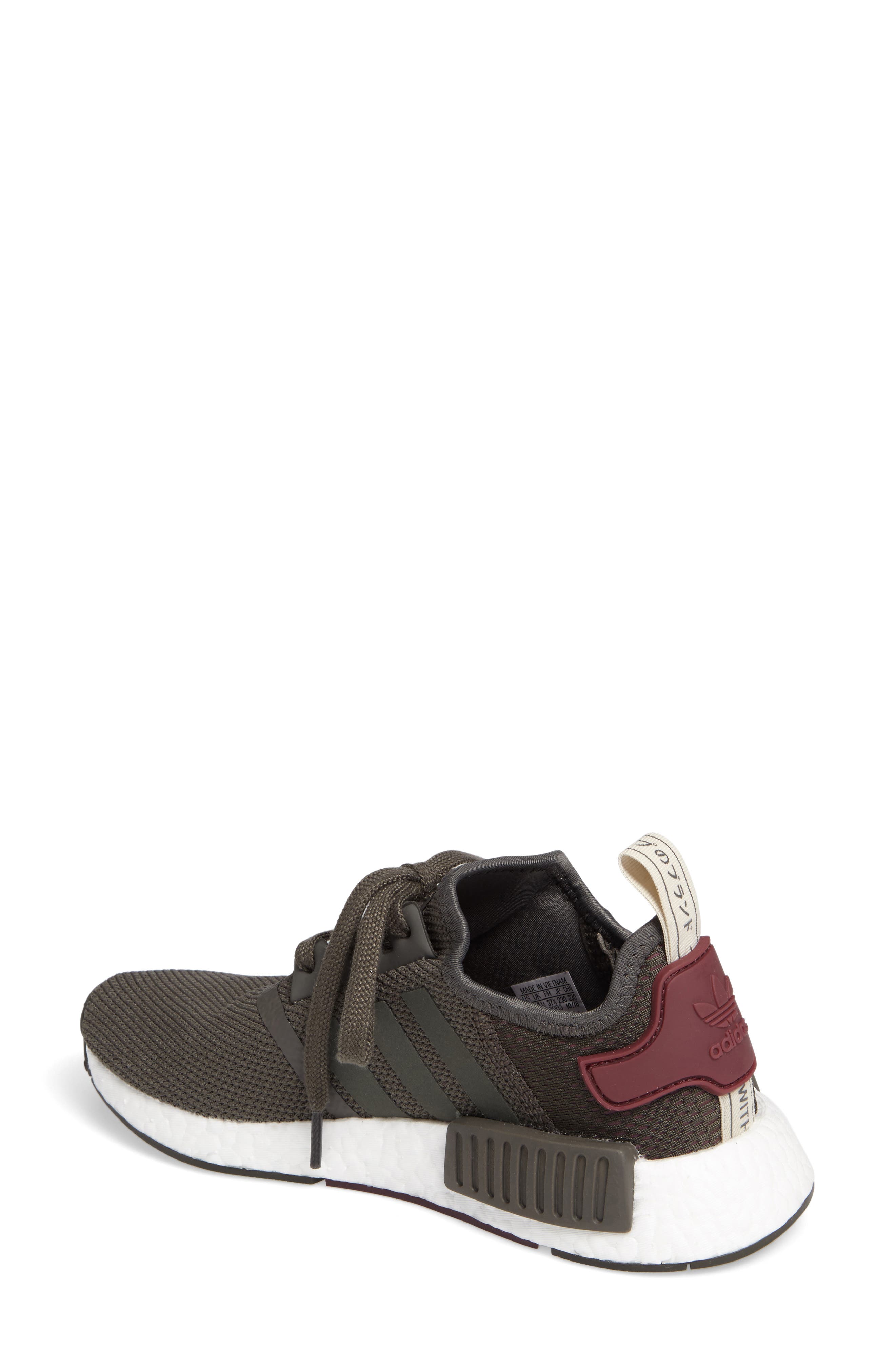 'NMD Runner' Athletic Shoe, Alternate, color, UTILITY GREY/ MAROON