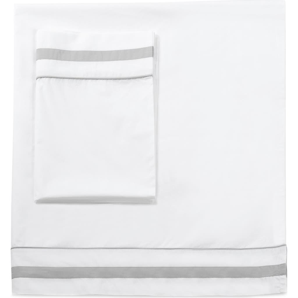 Melange Home 300 Thread Count Percale Border Sheet Set In Gray