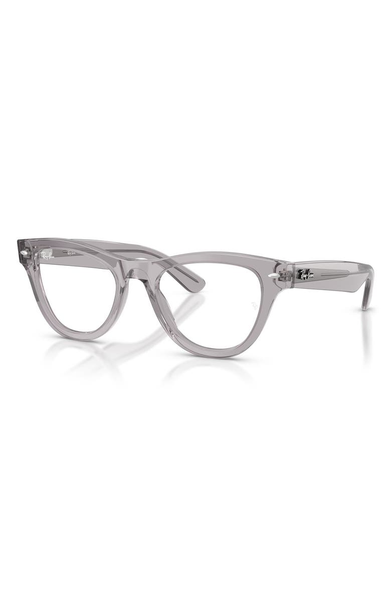 Ray-Ban 50mm Square Optical Glasses, Alternate, color, Grey