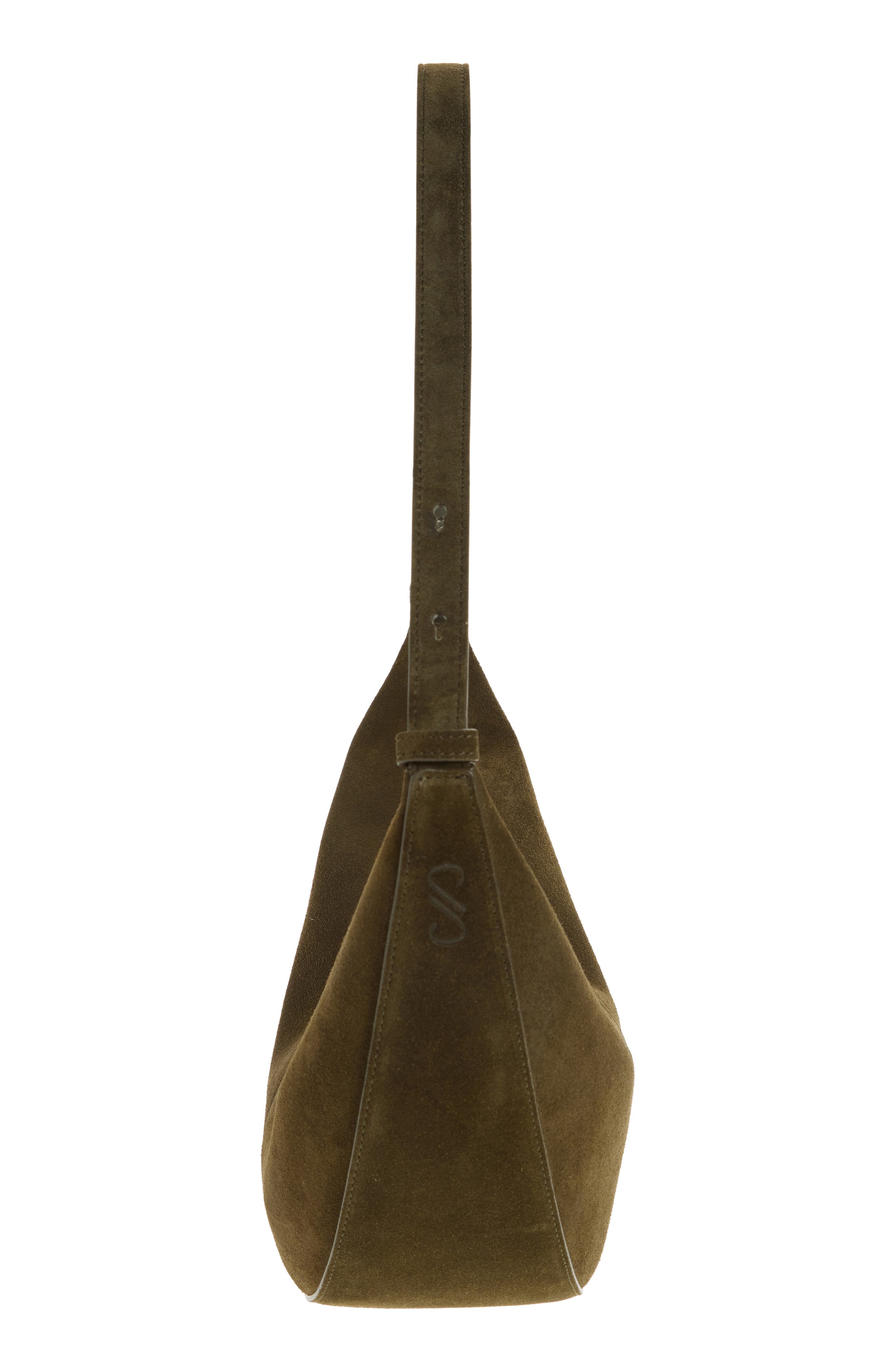 Slide Suede Hobo Bag, Alternate, color, OLIVE