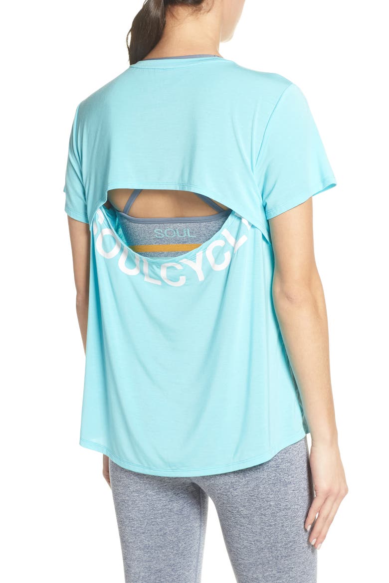 Keyhole Back Tee, Alternate, color, BLUE