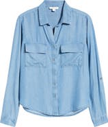 beachlunchlounge Fiorella Long Sleeve Button-Up Shirt