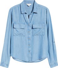 beachlunchlounge Fiorella Long Sleeve Button-Up Shirt
