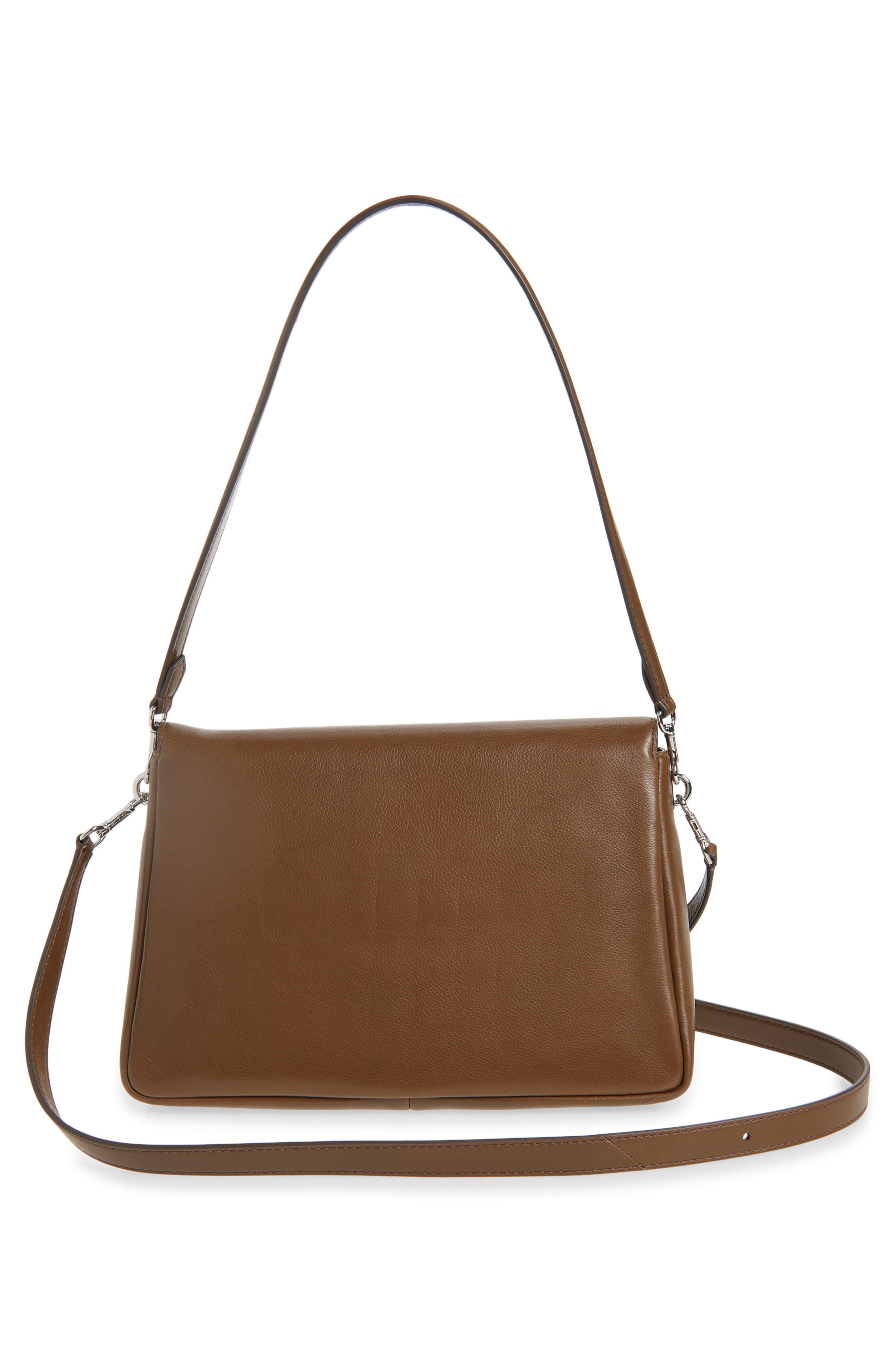 Charlie Leather Shoulder Bag, Alternate, color, MALT BROWN