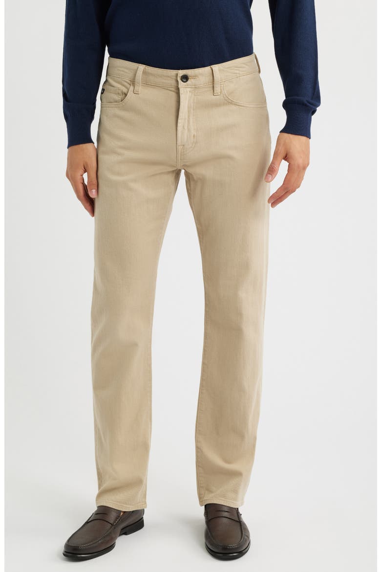 Protégé Classic Straight Leg Cotton & Linen Blend Pants, Main, color, DUNE KHAKI