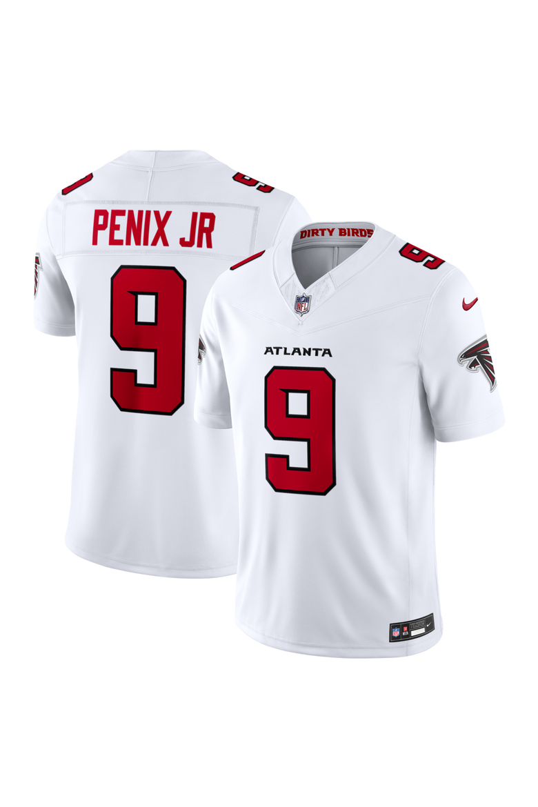 Men's Nike Michael Penix Jr. White Atlanta Falcons Vapor F.U.S.E. Stitched Limited Jersey, Main, color, White