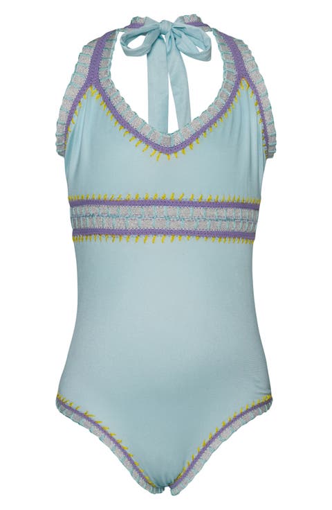 Kids' Embroidered One-Piece Swimsuit (Toddler, Little Kid & Big Kid)