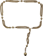 MADISON BEVERLY HILLS Vintage Goldtone 1960-70s Double Chain Station Belt