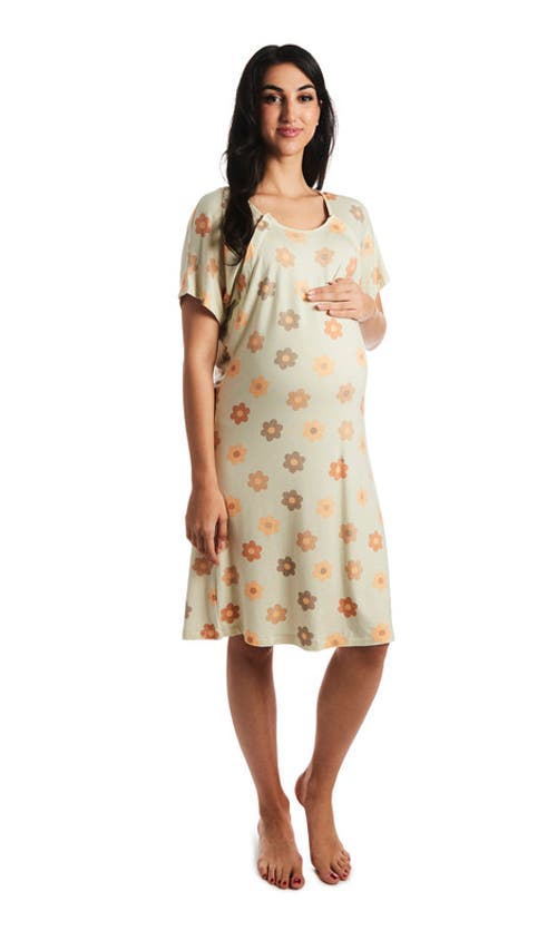 Everly Grey Rosa Jersey Maternity Hospital Gown In Gray