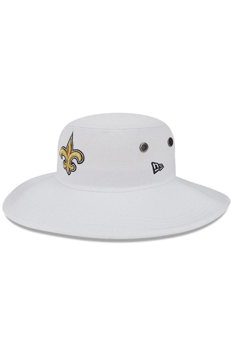 New Era Men's New Era White New Orleans Saints 2023 NFL Training Camp Panama Bucket Hat, Main, color, White
