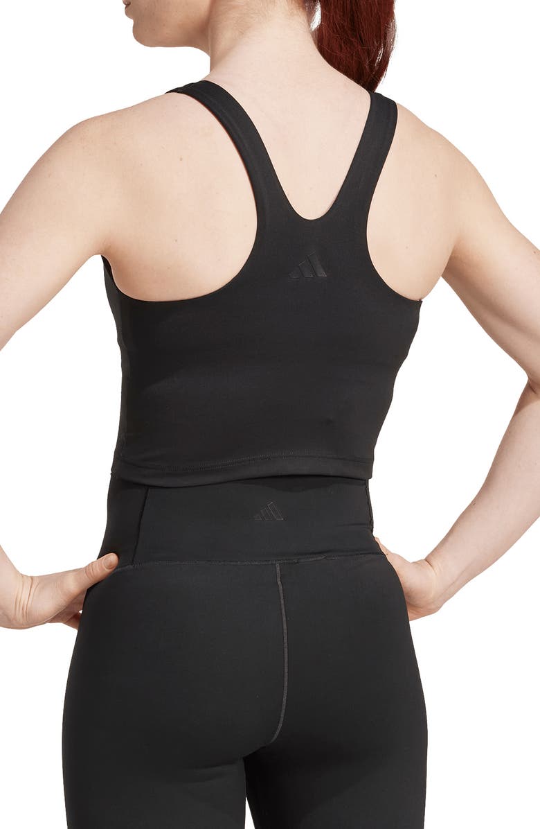 adidas All Me Medium Support Bra Tank, Alternate, color, Black