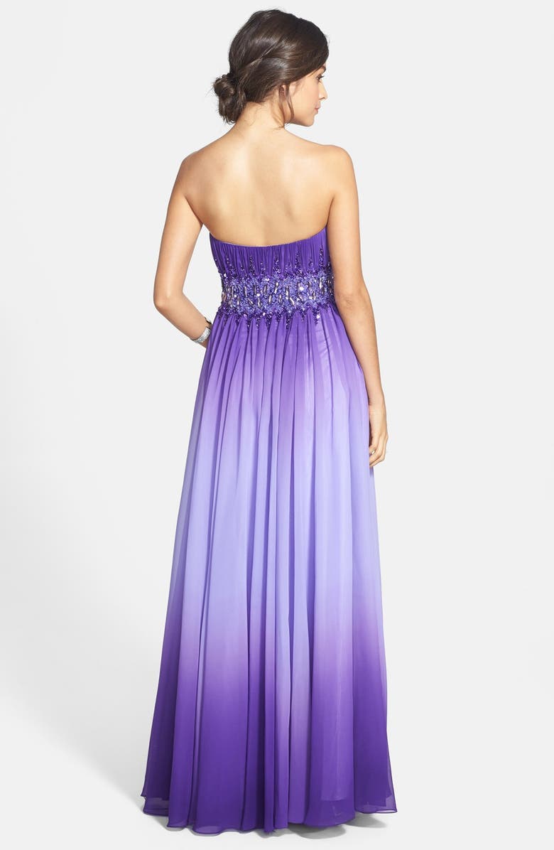 Sean Collection Beaded Waist Strapless Ball Gown | Nordstrom Sean Collection Beaded Waist Strapless Ball Gown | Nordstrom
