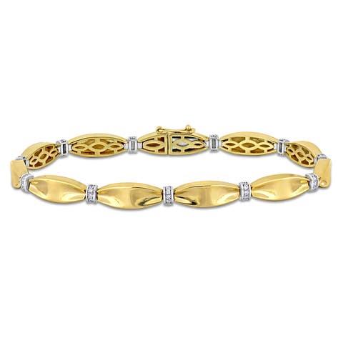 1/4 CTW Diamond Station Bracelet 14k