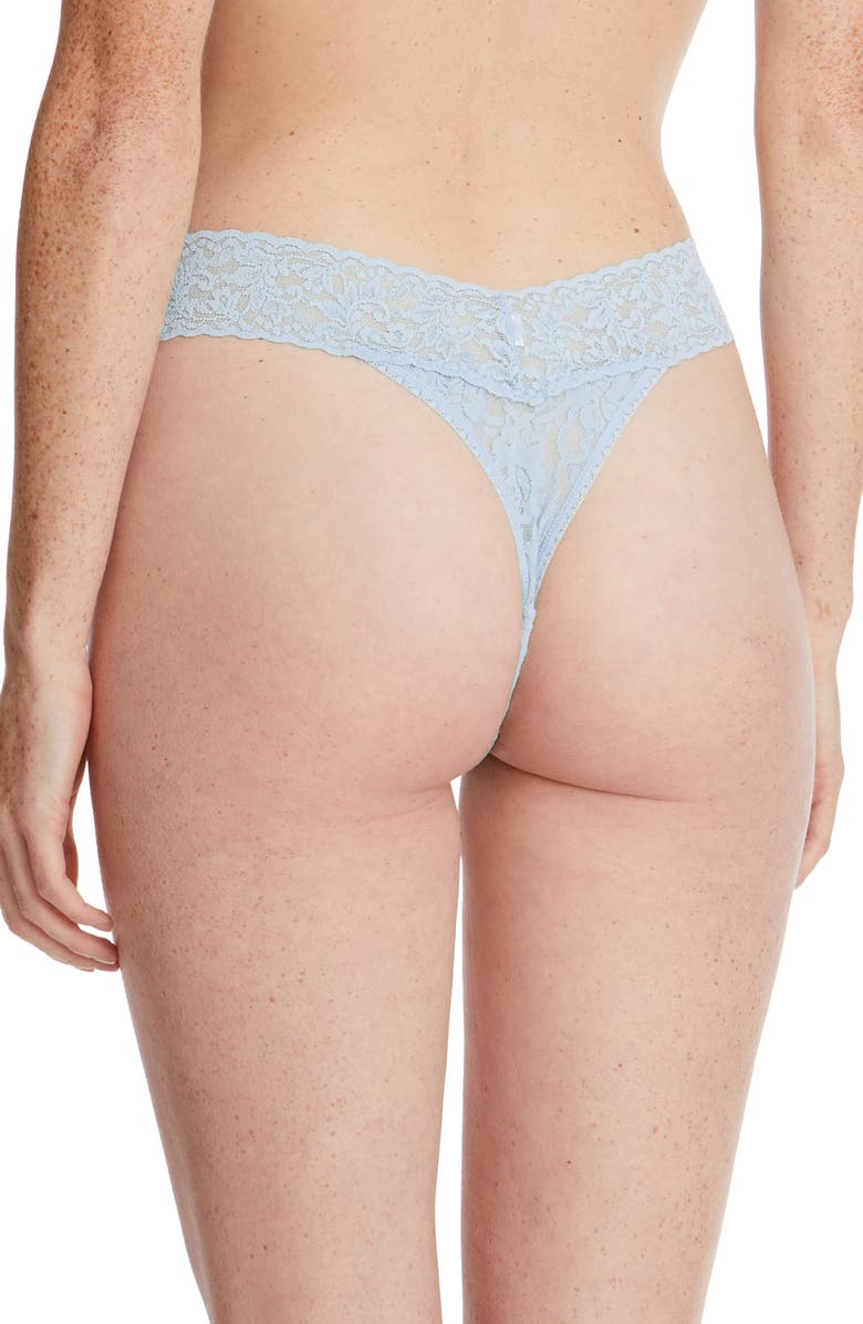 Hanky Panky Matchbox Assorted 3-Pack Original Rise Thongs, Alternate, color, Cloudy Blue/ Lavender/ Coral