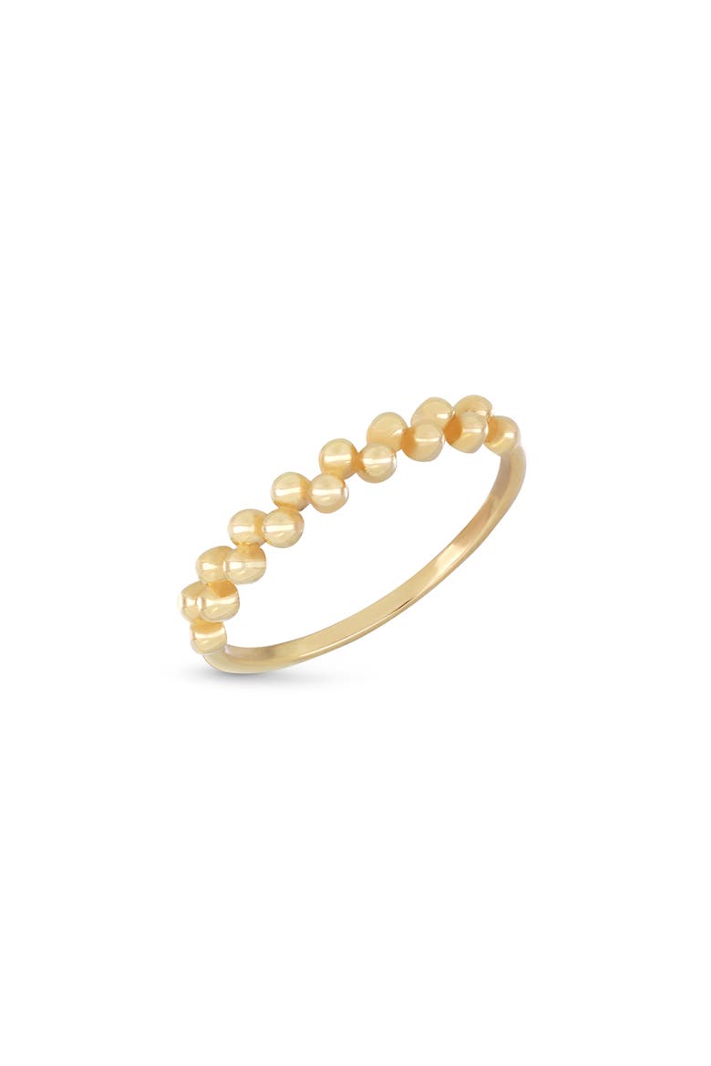 14K Gold Beaded Stackable Ring, Main, color, 14K YELLOW GOLD