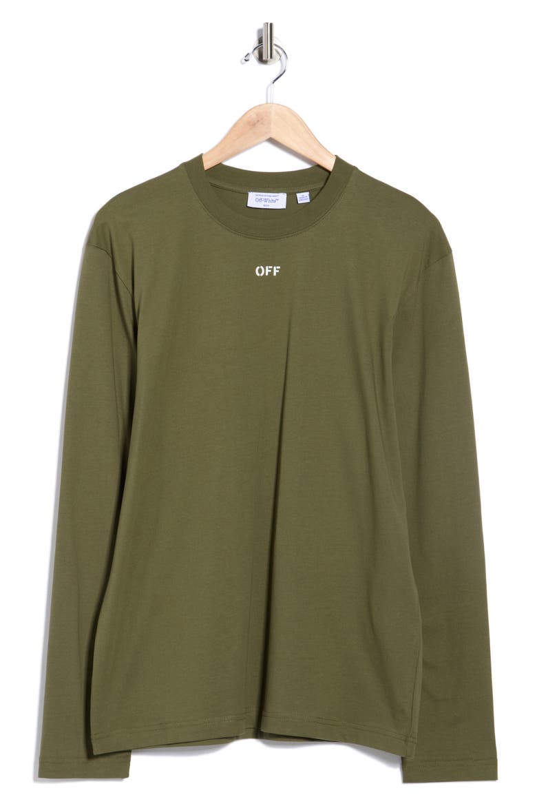 Off Stamp Skate Long Sleeve T-Shirt, Alternate, color, WHITE MOSS-WHITE